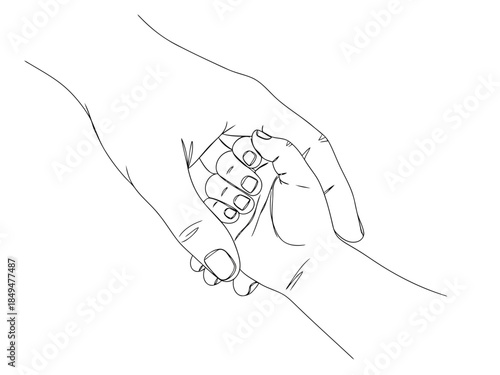 A hand holding a pencil drawing a sketch of a human hand with detailed lines and shading