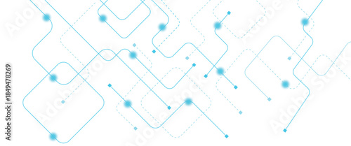 Abstract futuristic technology background. Technology background with crossed lines and dots.