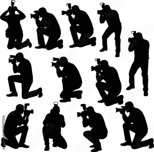 Paparazzi Photographer Silhouette Set
