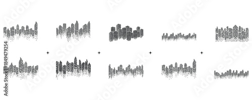 Skyline City Silhouette Set