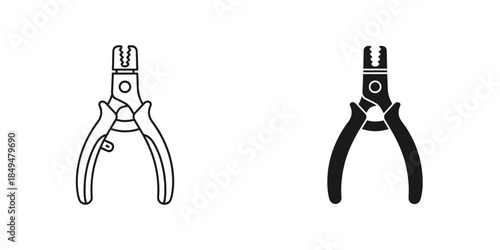 Two Pet Nail Clippers Set in Black and White grooming tool.