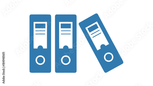 blue folder isolated on white background