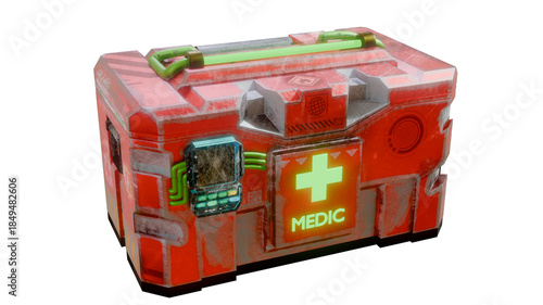 Medic kit futuristic game 3d model