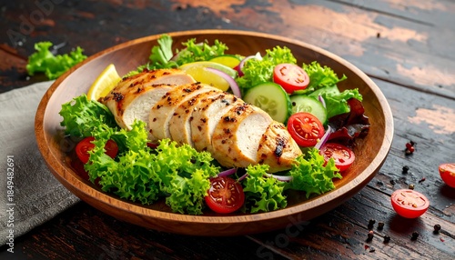 grilled chicken with vegetables