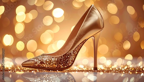 golden heels shoes