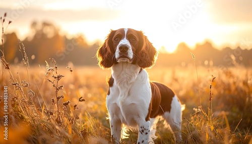dog in sunset
