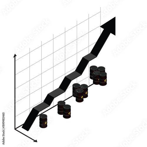 oil price growth. oil industry graph