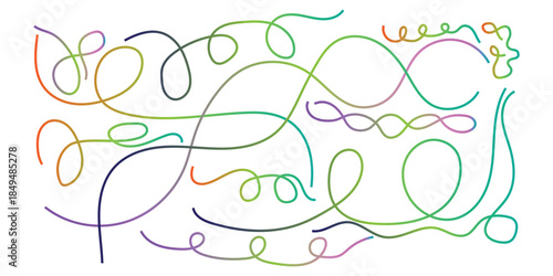 A collection of hand-drawn doodles and abstract shapes