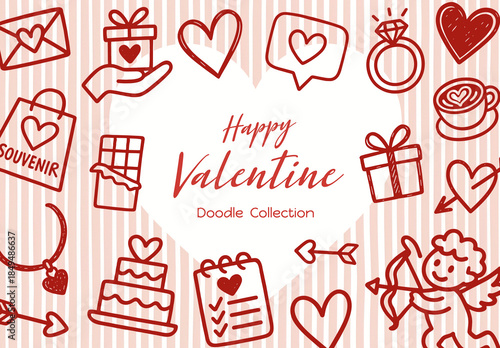 Valentine Doodle Love Design Set