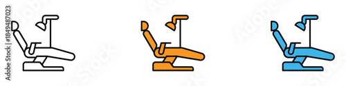 Dentist chair icon vector. modern clinic symbol. vector illustration.