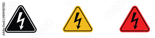 High voltage warning icon vector. electrical danger warning, safety alerts symbol. vector illustration.