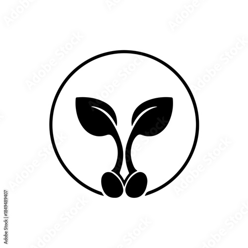 Seedling logo isolated on transparent background