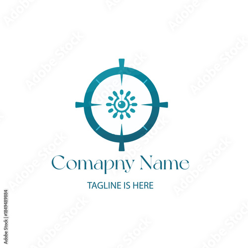 4 direction minimalist logo design