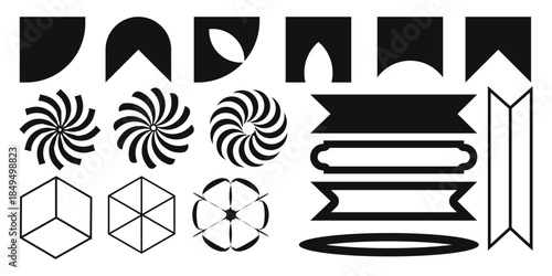 Geometric shapes and optical illusions collection