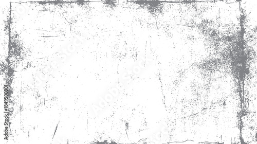 Grungy distressed texture overlay with scattered grey speckles and linear marks on a white background