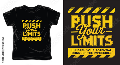 push your limits graphic victor art t-shirt design print template