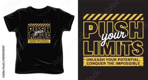 push your limits graphic victor art t-shirt design print template
