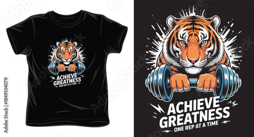 achieve greatness graphic victor art t-shirt design print template