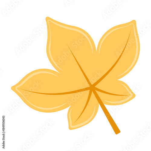 Vector colourful icon for Golden leaf
