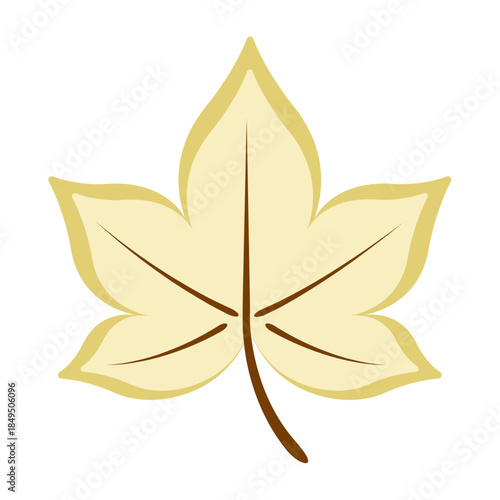 Vector colourful icon for Sycamore leaf
