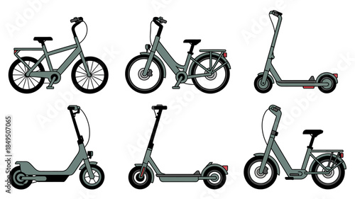 Diverse Collection of Sustainable Transportation Options