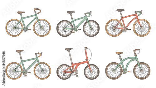 Colorful Bicycle Collection Diverse Styles & Designs for Cycling Enthusiasts