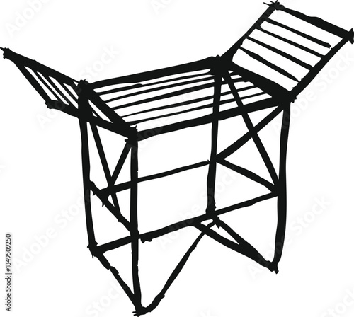 Folding clothes drying rack