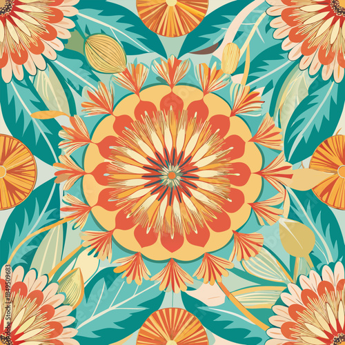 vibrant abstract textile pattern featuring 