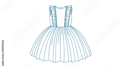 wedding dress isolated on white background