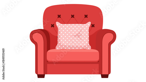 red armchair isolated