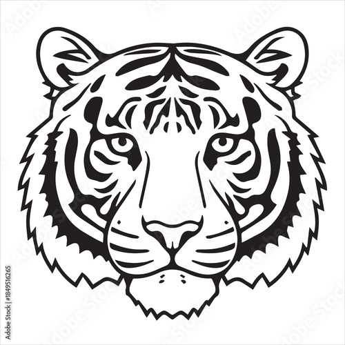 tiger head vector