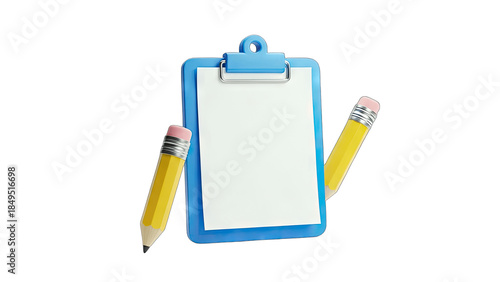 Clipboard with Pencil: Writing and Planning Concept