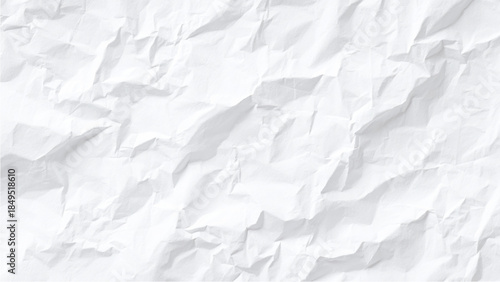 Crinkled white paper texture with uneven folds and creases
