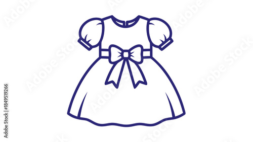 blue dress isolated on white background