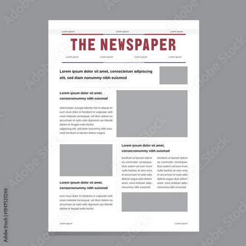 Clean Modern Newspaper Layout Design
Professional Newspaper Front Page Template