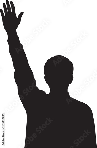 Person Raising Hand to Ask Question Silhouette

Silhouette of Student Raising Hand in Class
Isolated Silhouette of Hand Raised Up
Volunteer Raising Hand for Participation Silhouette