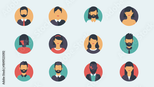 Collection of Diverse Avatars Representing Different People and Personalities