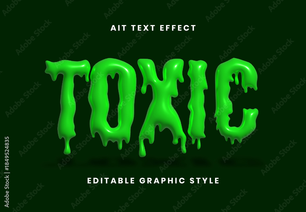 Green Toxic Text Effect Dripping Horror Font Stock Template | Adobe Stock