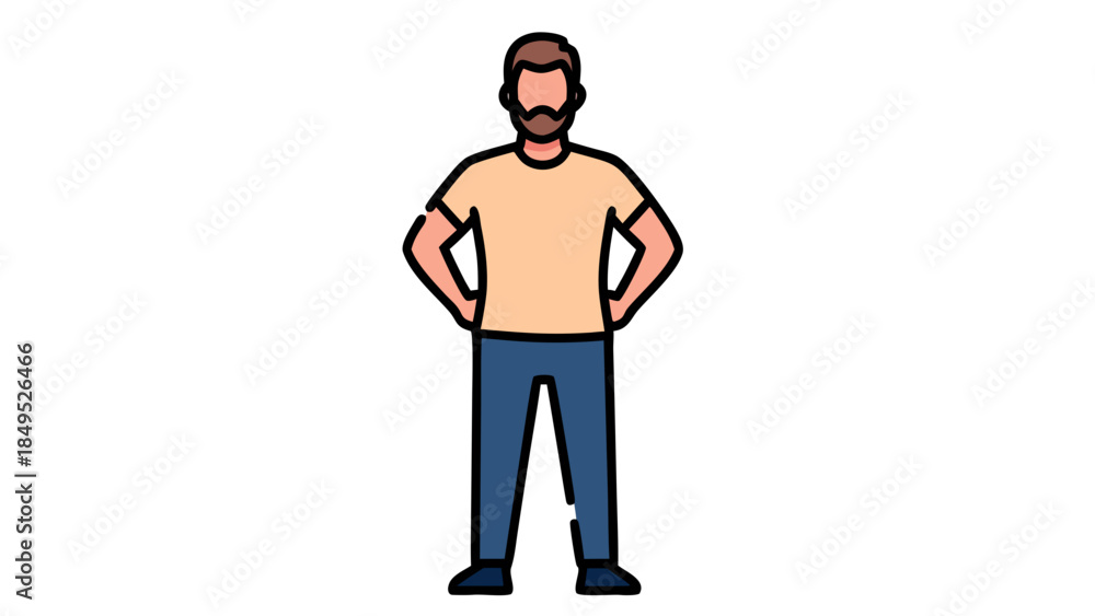Obraz premium business man with arms outstretched