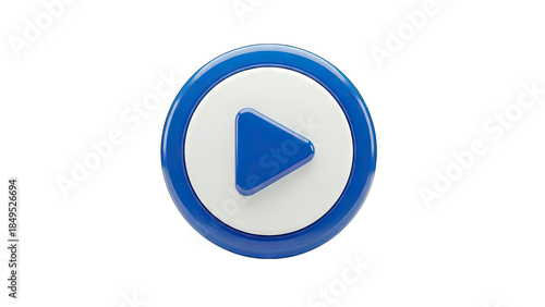 Blue Play Button on White Background Free Download Blue Play Button on White Background - GFXLoad