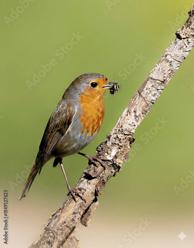 robin on a branch