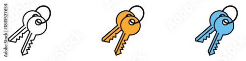 Keys icon vector. security and access symbol. vector illustration.