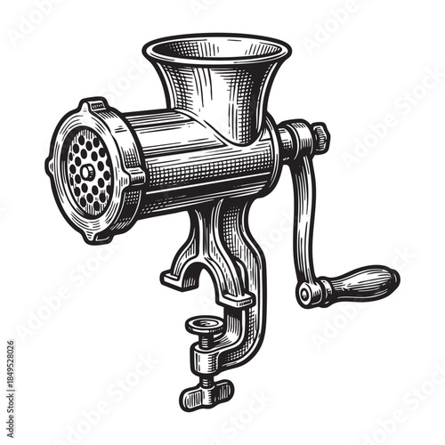 Manual Meat Grinder Kitchen Tool Engraving