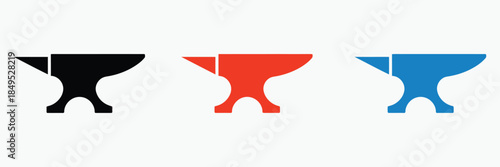 Colorful Anvil Vector Set, featuring vibrant illustrations