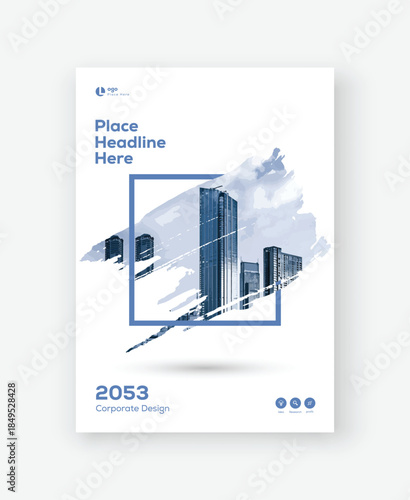 Corporate Cover Design Template in A4. Can be adapt to Flyer, Brochure, Annual Report, Magazine, Presentation, Banner, Poster