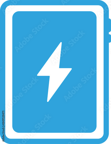 充電中のタブレット端末のアイコンイラスト