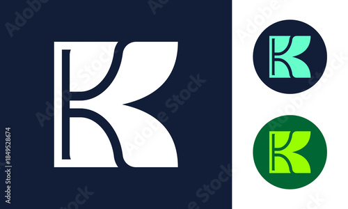 Beautiful letter K logo