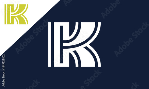 Luxurious letter K logo