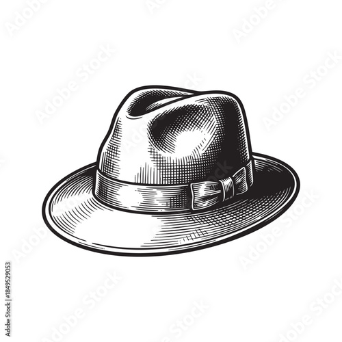 Fedora Hat Men Fashion Accessory Engraving