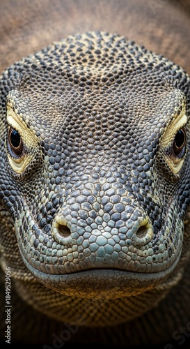 Komodo Dragon Close-Up - A Detailed and Focused Portrait.